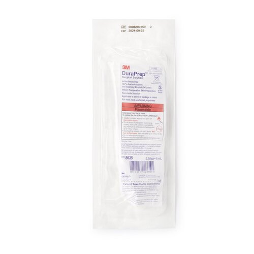 MON202719CS - 3M - 3M DuraPrep&trade; Sponge Tip Plastic Shaft Sterile Impregnated Swabstick, 50 EA/CS