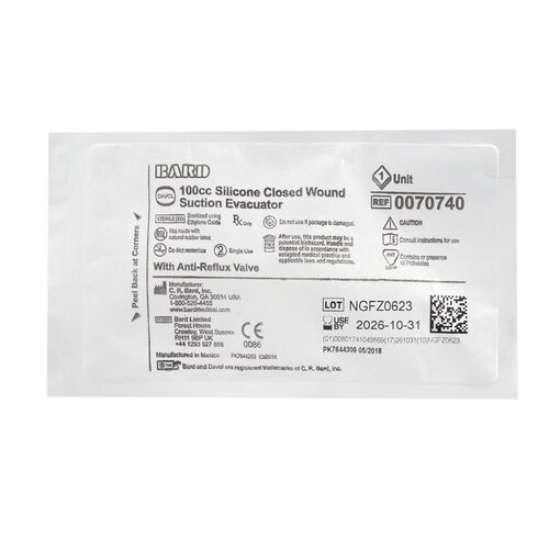 MON213641CS - Bard Medical - Bard Medical Bulb Evacuator Drainage 100 mL, 20 EA/CS