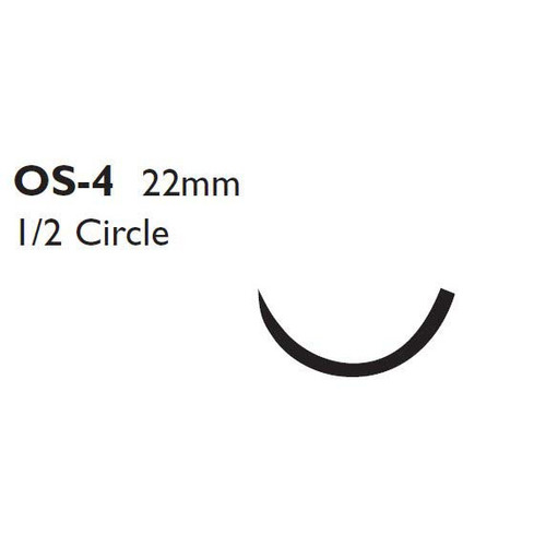 MON215052BX - J & J Healthcare Systems - J & J Healthcare Systems Nonabsorbable Suture with Needle Ethibond Polyester OS-4 1/2 Circle Reverse Cutting Needle Size 2 Braided