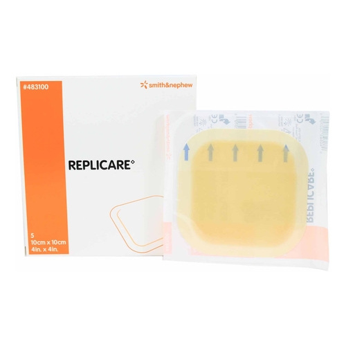MON215974CS - Smith & Nephew - Smith & Nephew Hydrocolloid Dressing Replicare 4" x 4" Square, 5EA/BX 8BX/CS