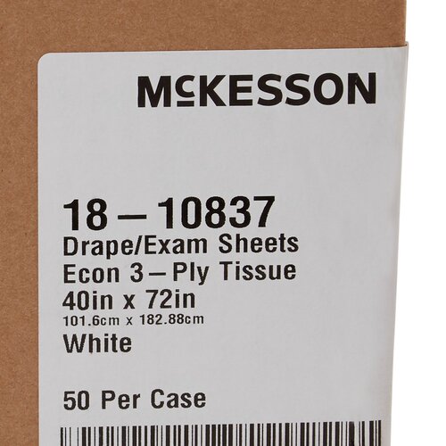 MON216348CS - McKesson - General Purpose Drape Physical Exam Drape 40 X 72 Inch NonSterile, 50EA/CS