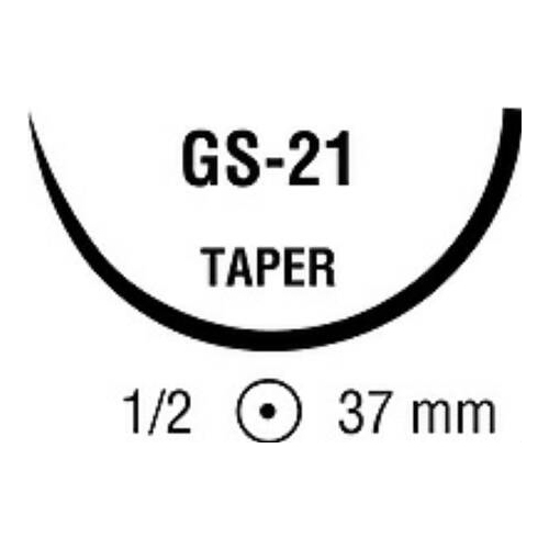 MON219530BX - Covidien - Absorbable Suture with Needle Polysorb&trade; Polyester GS -21 1/2 Circle Taper Point Needle Size 2 - 0 Braided