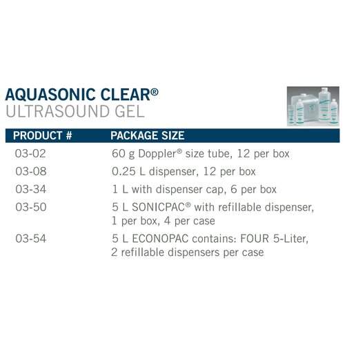 Gel à ultrasons Aquasonic Clair