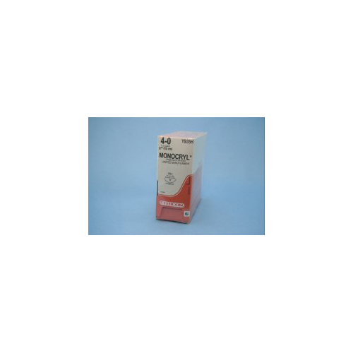 MON227901BX - J & J Healthcare Systems - Absorbable Suture with Needle Monocryl&trade; Poliglecaprone PS-1 3/8 Circle Precision Reverse Cutting Needle Size 4 - 0 Monofilament