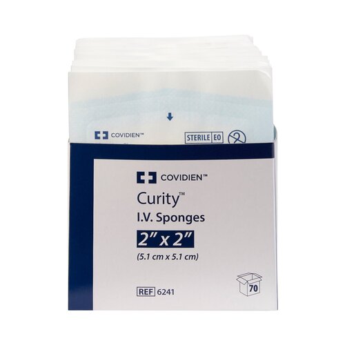 MON235378CS - Cardinal Health - Cardinal Health I.V. / Drain Split Dressing Sorb-It Gauze 2" x 2" Square, Slotted Sterile, 1400 EA/CS