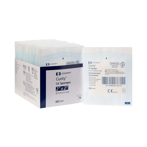 MON235378CS - Cardinal Health - Cardinal Health I.V. / Drain Split Dressing Sorb-It Gauze 2" x 2" Square, Slotted Sterile, 1400 EA/CS