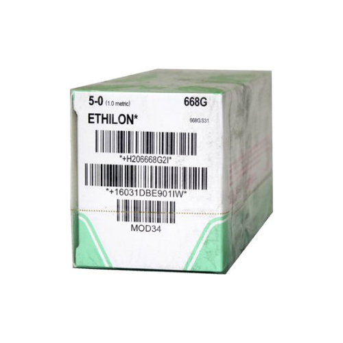 MON2622BX - J & J Healthcare Systems - Nonabsorbable Suture with Needle Ethilon&trade; Nylon C-2 3/8 Circle Reverse Cutting Needle Size 5 - 0 Monofilament