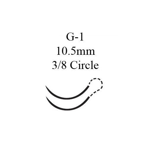 MON2748BX - J & J Healthcare Systems - Absorbable Suture with Needle Chromic Gut G-1 3/8 Circle Precision Reverse Cutting Needle Size 6 - 0
