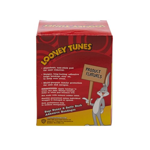 MON278006CS - Dukal - Dukal Adhesive Strip Stat Strip&reg; .75 x 3" Plastic Rectangle Kid Design (Looney Tunes / Bugs and Daffy) Sterile, 100 EA/BX, 12BX/CS