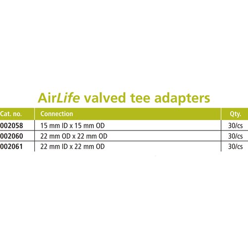 MON278468CS - Vyaire Medical - Vyaire Medical AirLife&reg; Tee Adapter - 30/Case