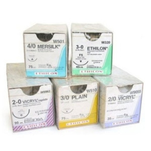 MON278852BX - J & J Healthcare Systems - suture with needle Coated Vicryl Rapide Absorbable Coated Undyed Suture Braided Polyglactin 910 Size 4-0 18 Inch Suture 1-Needle Size 4 - 0 3/8 Circle Precision Cosmetic - Conventional Cutting PRIME N