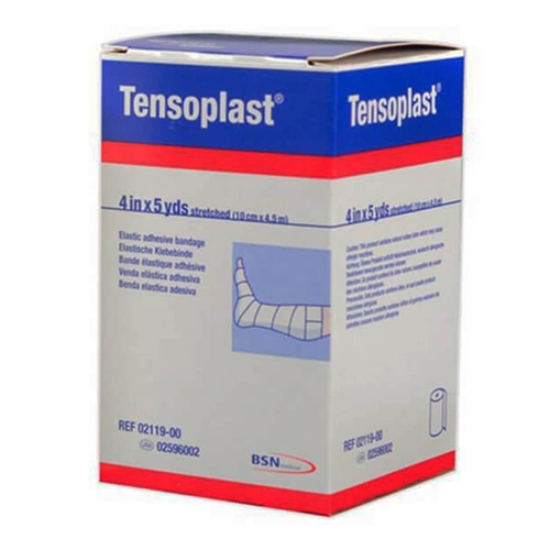 MON280227EA - BSN Medical - BSN Medical Elastic Adhesive Bandage Tensoplast 4 Inch X 5 Yard Medium Compression No Closure White NonSterile