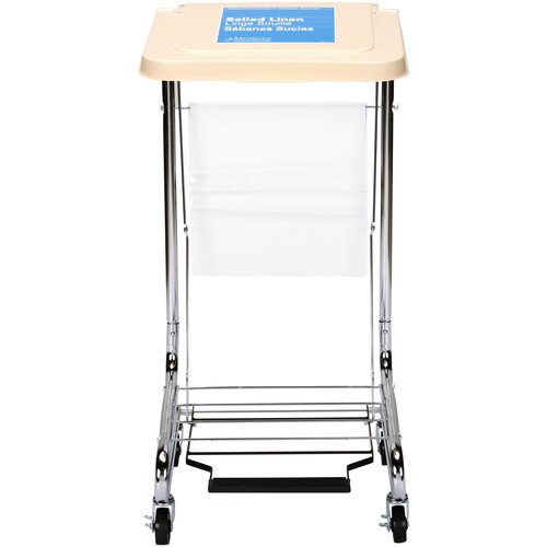 MON284506EA - McKesson - Hamper Stand, Soiled Linen, Rectangular Opening, 30 to 33 gal. Capacity, Foot Pedal, Self-Closing Lid