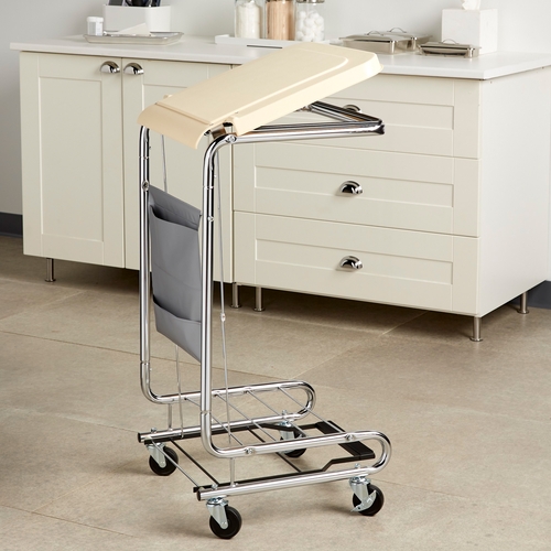 MON284506EA - McKesson - Hamper Stand, Soiled Linen, Rectangular Opening, 30 to 33 gal. Capacity, Foot Pedal, Self-Closing Lid