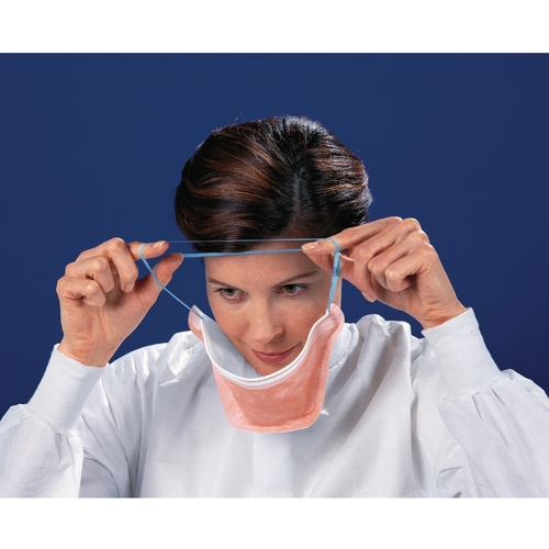 MON286250CS - Halyard - Particulate Respirator / Surgical Mask FluidShield Medical N95 Flat Fold Elastic Strap Small Orange NonSterile ASTM Level 3, 210 EA/CS