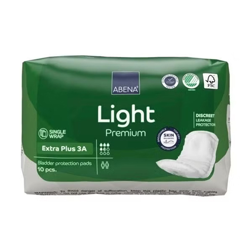 MON1117092CS - Abena - Light Extra Plus Moderate Absorbency 13" Bladder Control Pads, 200/CS
