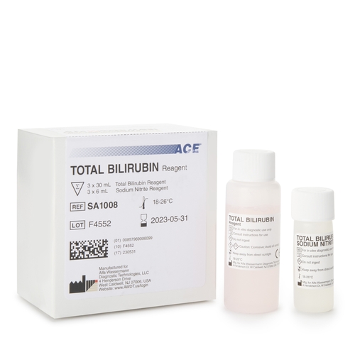 MON293596KT - Alfa Wassermann - Reagent ACE Hepatic / General Chemistry Total Bilirubin 300 Tests 3 X 30 mL, 1/KT