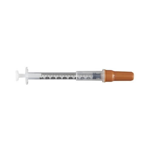 MON295803CS - Covidien - Covidien Tuberculin Syringe with Needle Monoject&reg; 1 mL 28 Gauge 1/2" Attached Sliding Safety Needle, 100 EA/BX, 5BX/CS