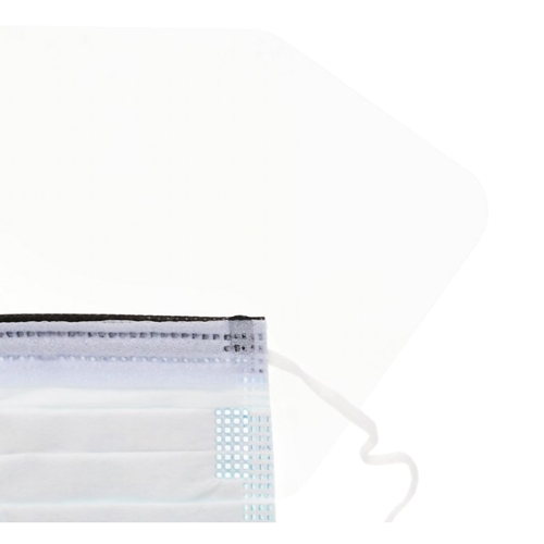 MON296230CS - Cardinal Health - Cardinal Health Surgical Mask with Eye Shield Cardinal Health Anti-fog Foam Pleated Earloops One Size Fits Most Blue NonSterile ASTM Level 3, 100 EA/CS