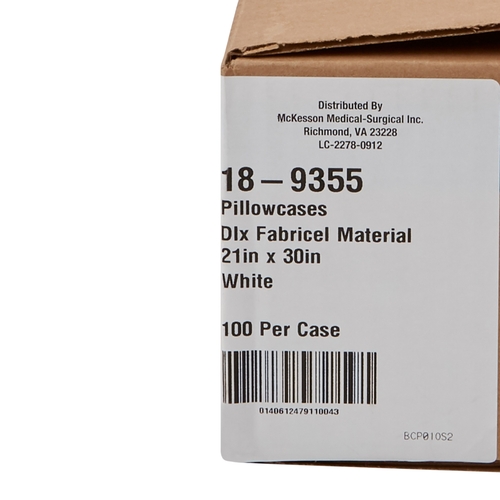 MON297228CS - McKesson - Pillowcase Standard White Disposable, 100/CS