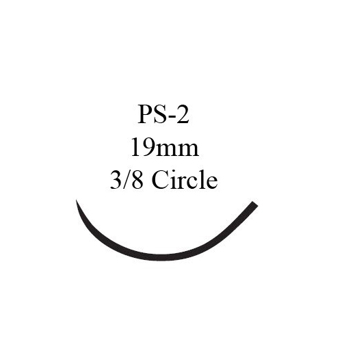 MON2994BX - J & J Healthcare Systems - Nonabsorbable Suture with Needle Ethilon&trade; Nylon PS-2 3/8 Circle Precision Reverse Cutting Needle Size 5 - 0 Monofilament