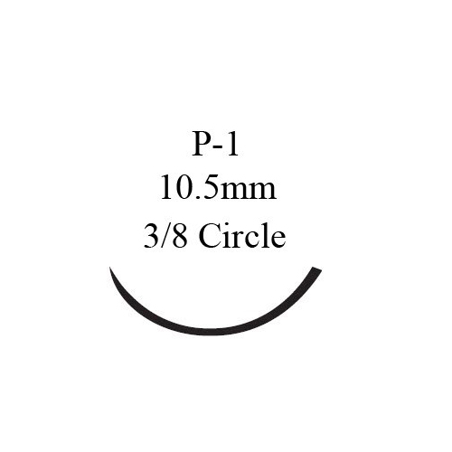 MON3025DZ - J & J Healthcare Systems - J & J Healthcare Systems Nonabsorbable Suture with Needle Ethilon&trade; Nylon P-1 3/8 Circle Precision Reverse Cutting Needle Size 7 - 0 Monofilament