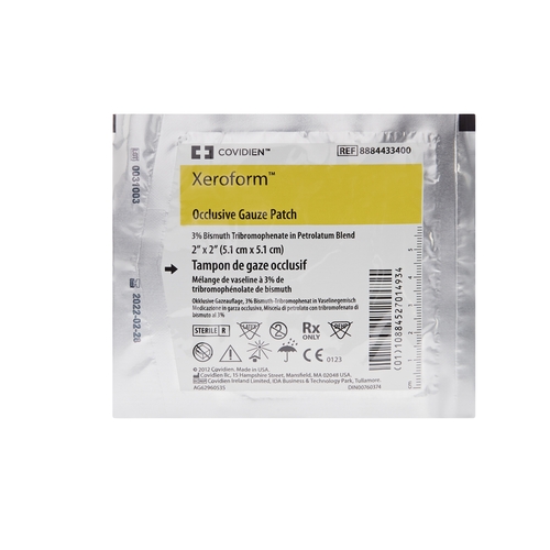 MON30664CS - Cardinal Health - Cardinal Health Petrolatum Impregnated Dressing Xeroform 2" x 2" Gauze Bismuth Tribromophenate / Petrolatum Sterile, 150 EA/CS
