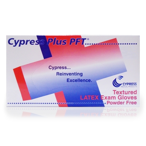 MON316018CS - McKesson - McKesson Exam Glove Cypress Plus&reg; PFT Medium NonSterile Latex Standard Cuff Length Fully Textured Ivory Not Chemo Approved, 1000/CS