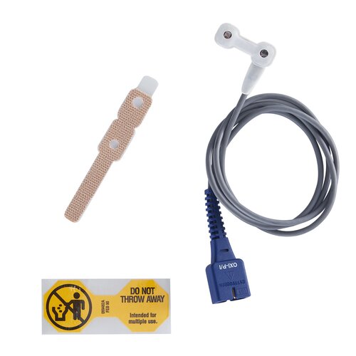 Nellcor Compatible SpO2 Sensor - Neonate/Infant/Pediatric - 1M Silicon Wrap