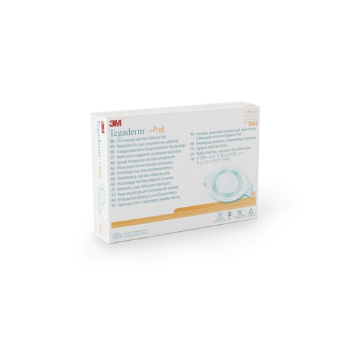 MON318722CS - 3M - Tegaderm&trade; 3-1/2" x 4-1/8" Film 1" x 2-3/8" Pad Sterile Adhesive Composite Dressing, 200 EA/CS