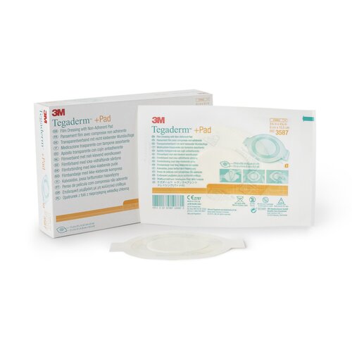 MON318722CS - 3M - Tegaderm&trade; 3-1/2" x 4-1/8" Film 1" x 2-3/8" Pad Sterile Adhesive Composite Dressing, 200 EA/CS