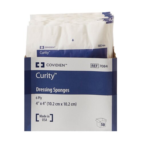 MON319263CS - Cardinal Health - Cardinal Health Sponge Dressing Excilon Poly / Rayon 6-Ply 4" x 4" Square, 600 EA/CS