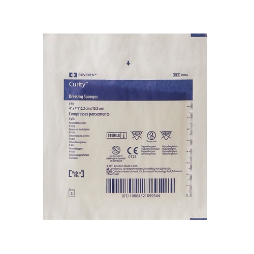 MON319263CS - Cardinal Health - Cardinal Health Sponge Dressing Excilon Poly / Rayon 6-Ply 4" x 4" Square, 600 EA/CS
