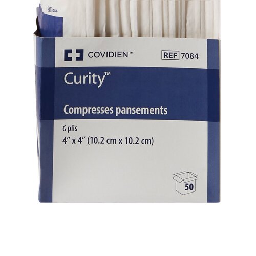 MON319263CS - Cardinal Health - Cardinal Health Sponge Dressing Excilon Poly / Rayon 6-Ply 4" x 4" Square, 600 EA/CS