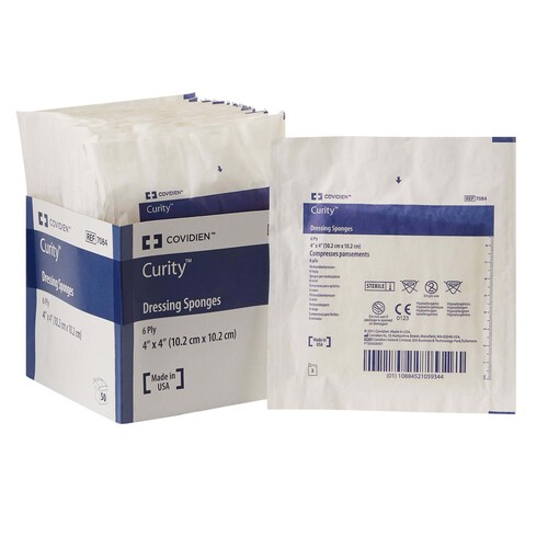 MON319263CS - Cardinal Health - Cardinal Health Sponge Dressing Excilon Poly / Rayon 6-Ply 4" x 4" Square, 600 EA/CS