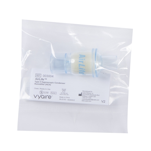 MON322478CS - Vyaire Medical - Vyaire Medical Hygroscopic Condenser Humidifier (HCH) 70 - 600 mL, 50 EA/CS