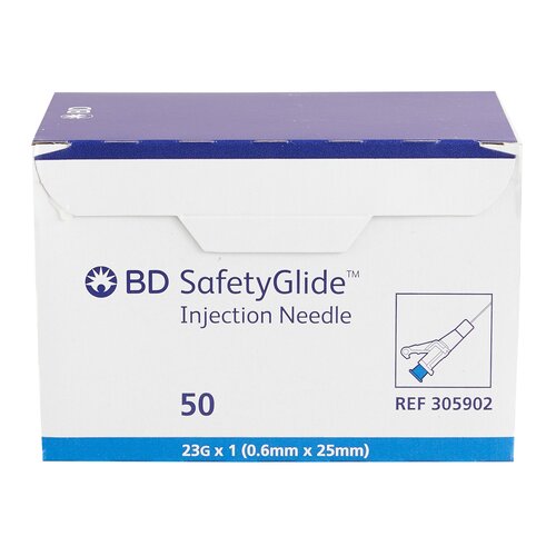 SafetyGlide™ Hypodermic Needle, 50 EA/BX - BD 305902 BX - Betty Mills