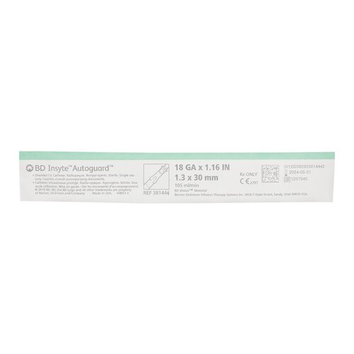 MON330004CS - BD - BD Peripheral IV Catheter Insyte-N&reg; 18 Gauge 1.16" Retracting Needle, 50 EA/BX, 4BX/CS