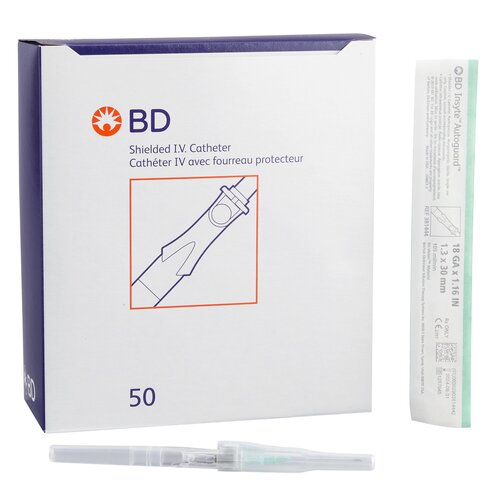 MON330004CS - BD - BD Peripheral IV Catheter Insyte-N&reg; 18 Gauge 1.16" Retracting Needle, 50 EA/BX, 4BX/CS
