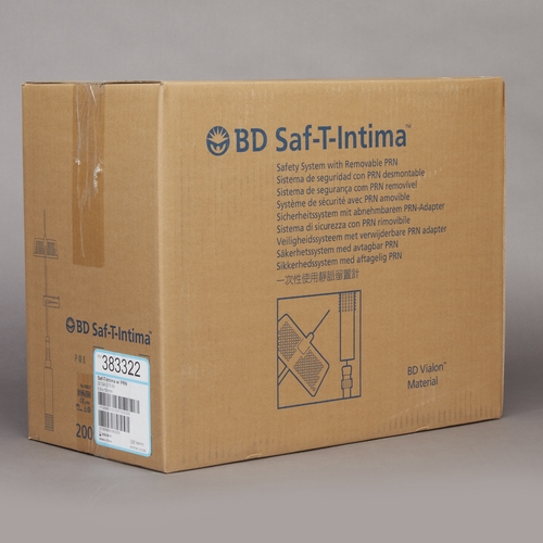 MON330109EA - BD - BD Peripheral Catheter System Saf-T-Intima&reg; 22 Gauge 3/4" Retracting Needle