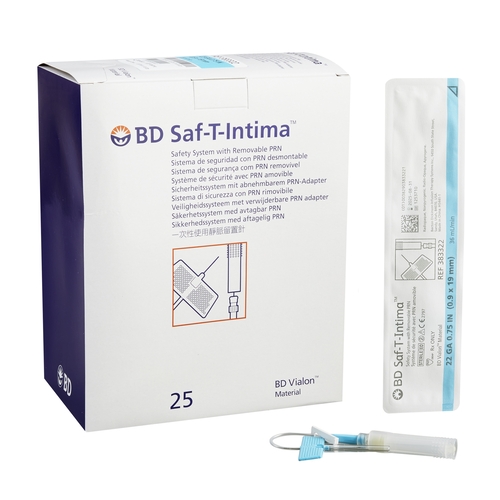 MON330109EA - BD - BD Peripheral Catheter System Saf-T-Intima&reg; 22 Gauge 3/4" Retracting Needle