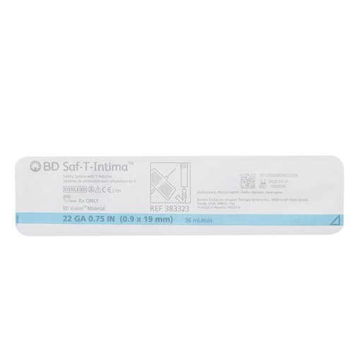 MON330110EA - BD - BD Closed IV Catheter Saf-T-Intima&reg; 22 Gauge 3/4" Retracting Needle