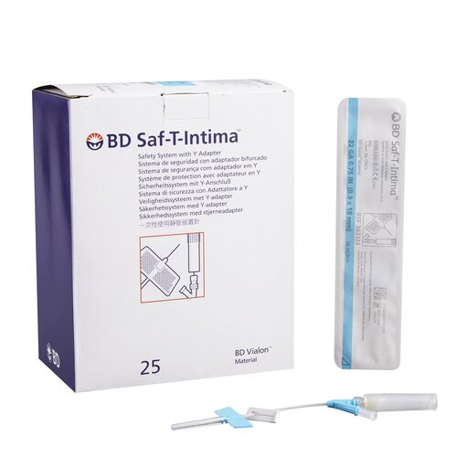 MON330110EA - BD - BD Closed IV Catheter Saf-T-Intima&reg; 22 Gauge 3/4" Retracting Needle