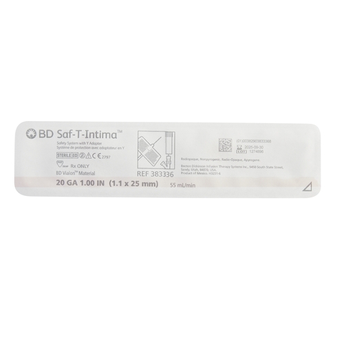 MON330112EA - BD - BD Peripheral Catheter System Saf-T-Intima&reg; 20 Gauge 1" Retracting Needle