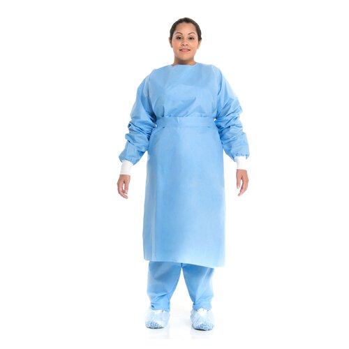 MON342891CS - Halyard - Halyard Protective Procedure Gown X-Large Blue NonSterile Not Rated Disposable, 60/CS