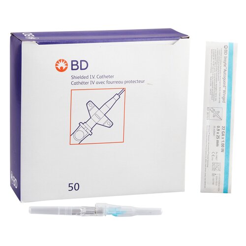 MON345966EA - BD - BD Peripheral IV Catheter Insyte&reg; Autoguard&reg; 22 Gauge 1" Retracting Needle