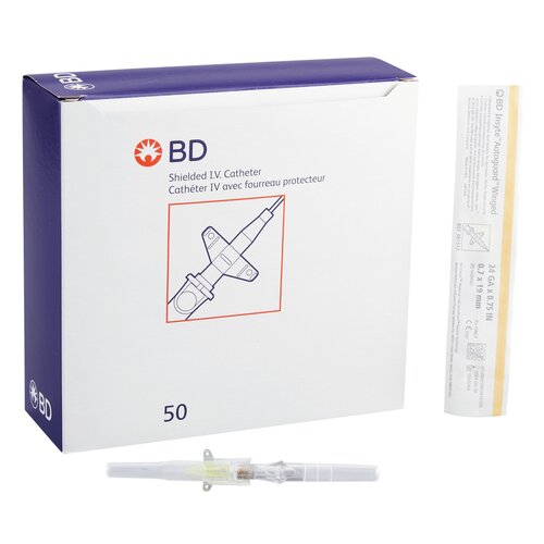 MON345967EA - BD - BD Peripheral IV Catheter Insyte-N&reg; 24 Gauge 3/4" Retracting Needle
