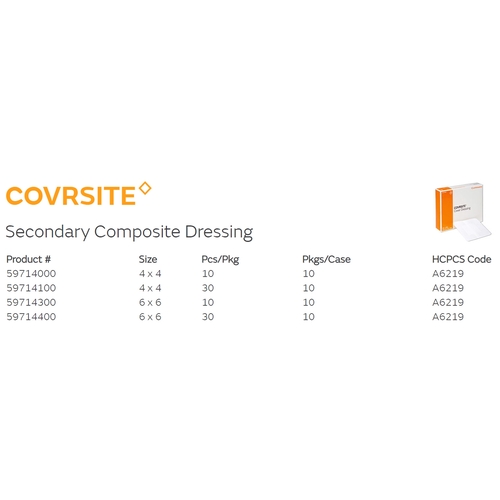 MON350590EA - Smith & Nephew - Smith & Nephew Composite Dressing Covrsite 4 X 4 Inch NonSterile