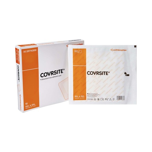 MON350591CS - Smith & Nephew - Smith & Nephew Composite Dressing Covrsite 6" x 6" NonSterile, 100 EA/CS