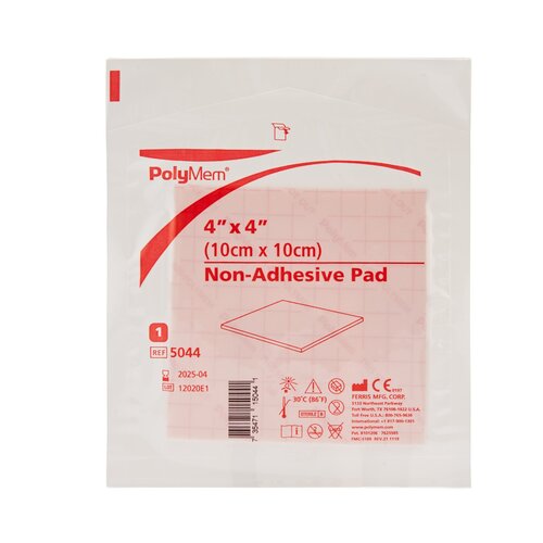 MON359710CS - Ferris Mfg - Ferris Mfg Non-Adhesive Pad Dressing PolyMem&reg; 4 x 4", 15 EA/BX, 4BX/CS